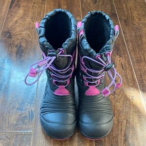 Merrell Black and Pink Kids Rain & Snow Boots